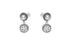 Boucles d'oreilles à breloques en forme de goutte et de perles en argent sterling de la collection kemmi bohème chic