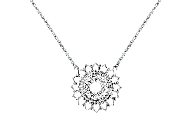 arms crossed fashion photo jewelry sun mandala necklace and bracelet sterling silver bohemian style boho chic for women