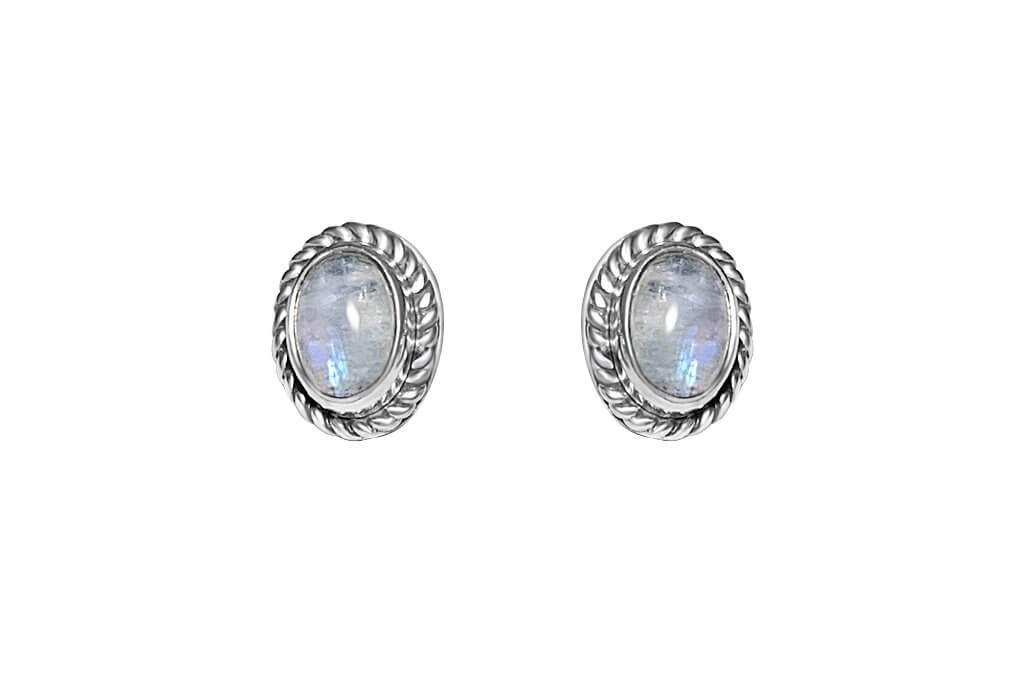 Boucles d'oreilles en argent avec pierre de lune Tali
