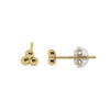 18k gold vermeil triple dot stud earrings minimal everyday jewelry style kemmi collection handmade