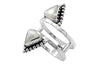 bague triangle nacre argent gypsy boho festival collection kemmi