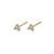 Boucles d'oreilles en or 18 carats vermeil mini pierres de zircone cubiques délicates collection kemmi bijoux boho chic
