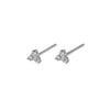 sterling silver stud earrings minimal dainty cubic zirconia stones kemmi collection boho chic jewelry