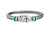 men's solid silver bracelet modern statement snake chain turquoise stone accessory kemmi collection