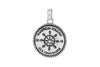 pendentif roue en argent sterling pour hommes style nautique bijoux faits à la main collection kemmi