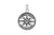 men's sterling silver wheel pendant nautical style handmade jewelry kemmi collection