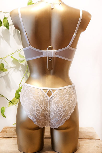 Eden White Bra  Lace & See-Through Lingerie for Women - KEMMI Collection