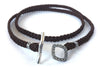 Bracelet Marron Wrap Cuir - Collection KEMMI