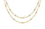 Yellow Gold Necklace Bezel Chain Cubic Zirconia Layered Style Boho Chic Jewelry Kemmi Collection