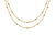 Yellow Gold Necklace Bezel Chain Cubic Zirconia Layered Style Boho Chic Jewelry Kemmi Collection