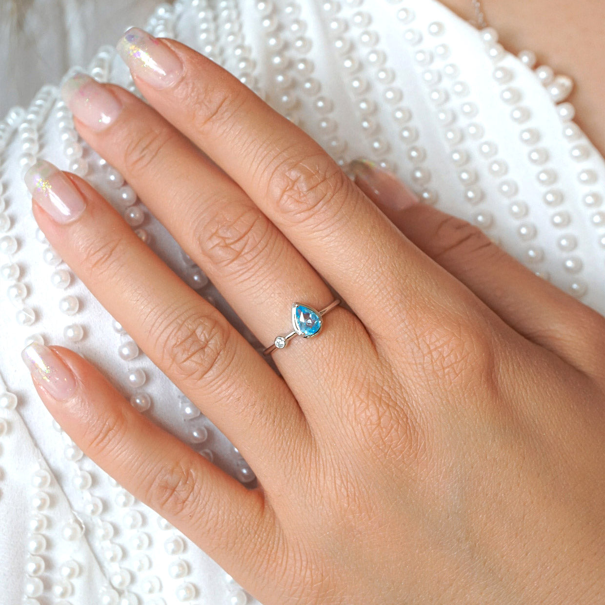 Bague Topaze Bleu Suisse Briar
