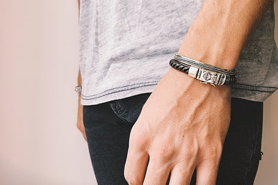 men's sterling silver cuff bangle bracelet modern contemporary accessory kemmi collection