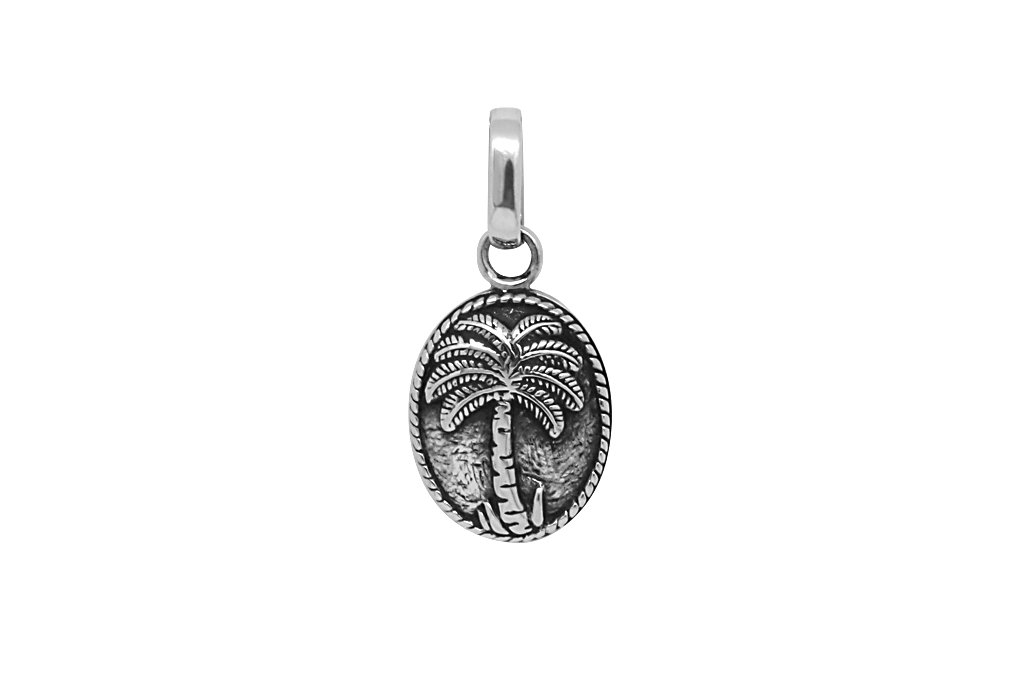 Men's Silver Palm Tree Pendant