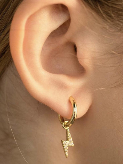 Boucles d'oreilles or Thunder CZ