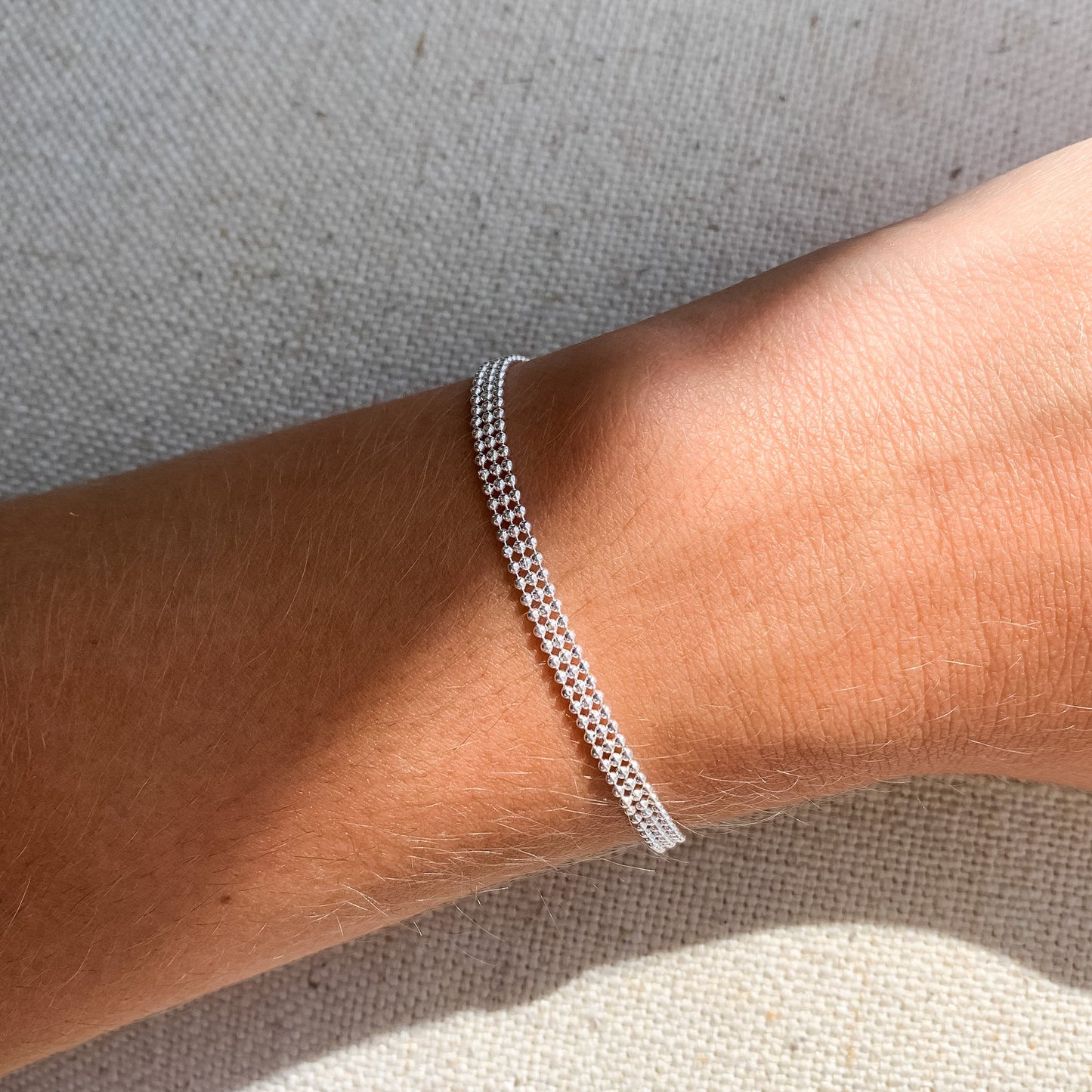 Bracelet 3 rangs de perles