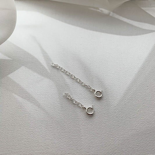 sterling silver extension chain 3 cm 5 cm kemmi collection jewelry