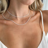 solid sterling silver rope style chain necklace choker kemmi collection jewelry boho chic